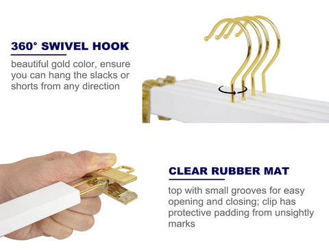 Amber Home swivel gold hook offers easy access and rotation.