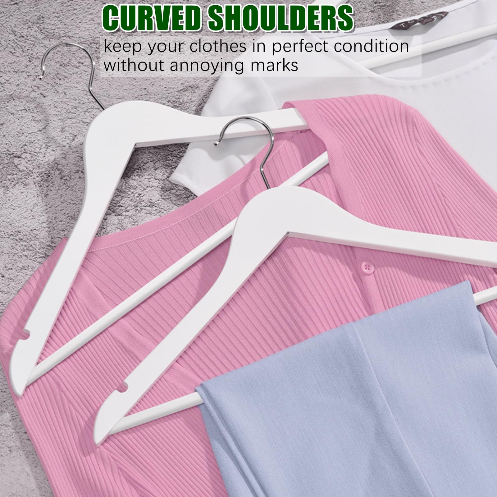 Amber Home smooth splinter free finish enhances garment handling