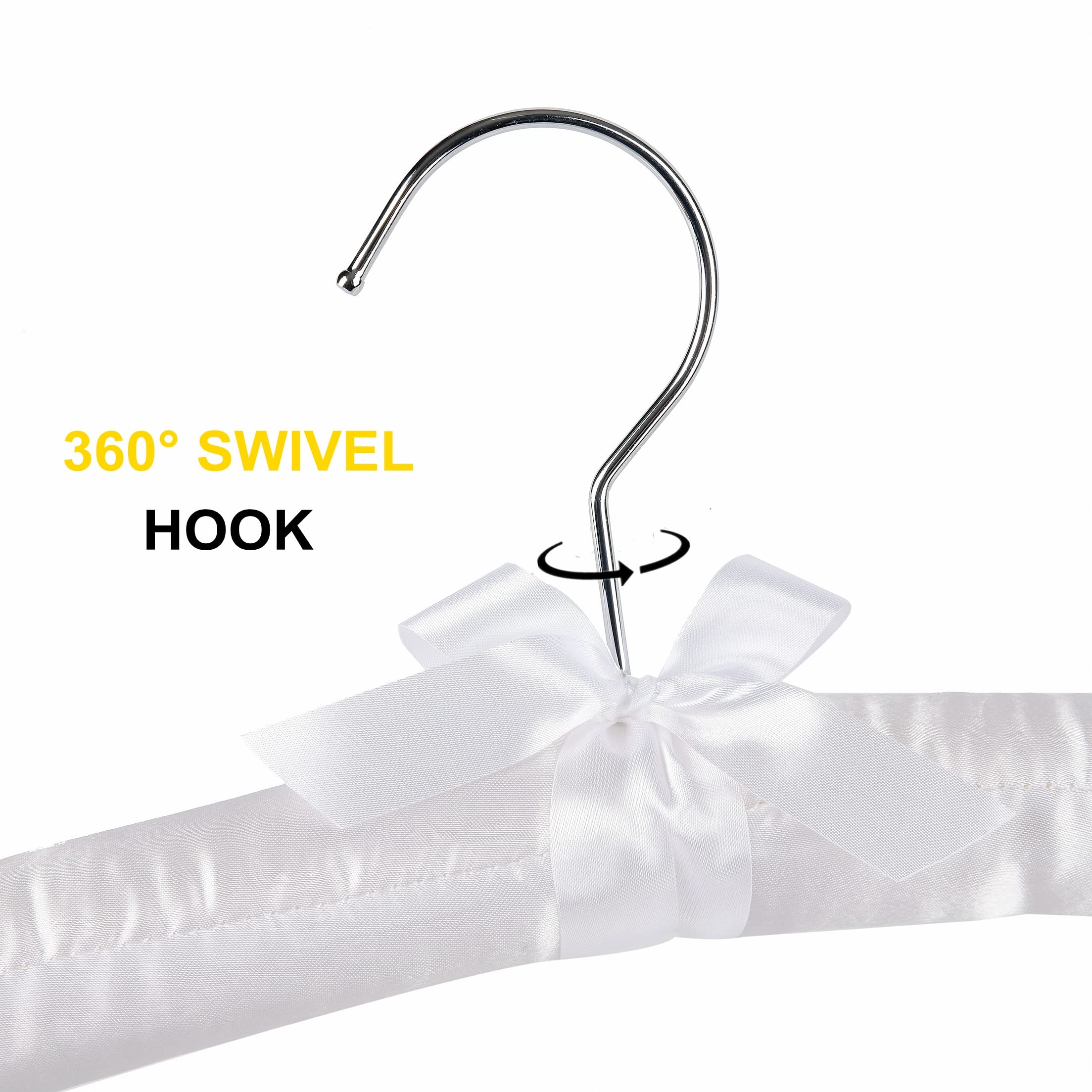 Amber Home wood base padded hanger offers durable support for heavy fabrics
