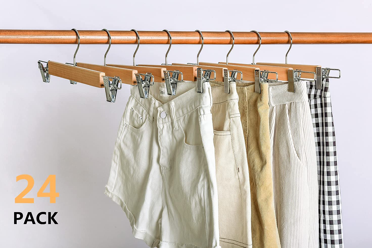 Amber Home wrinkle-free pants hanger keeps outfits neat