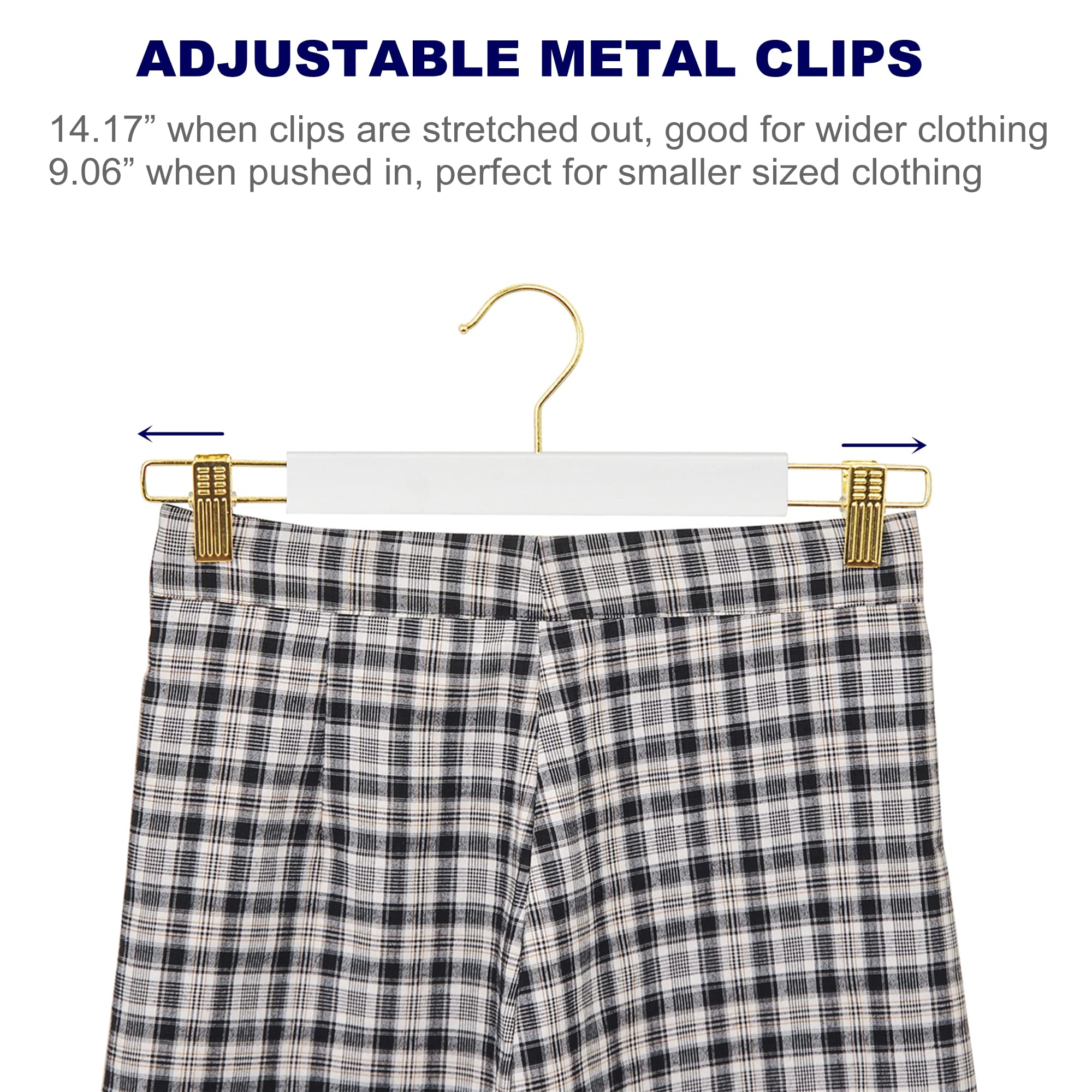 Amber Home wrinkle-free hangers provide a secure grip on garments.