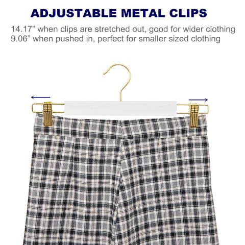 Amber Home wrinkle-free hangers provide a secure grip on garments.