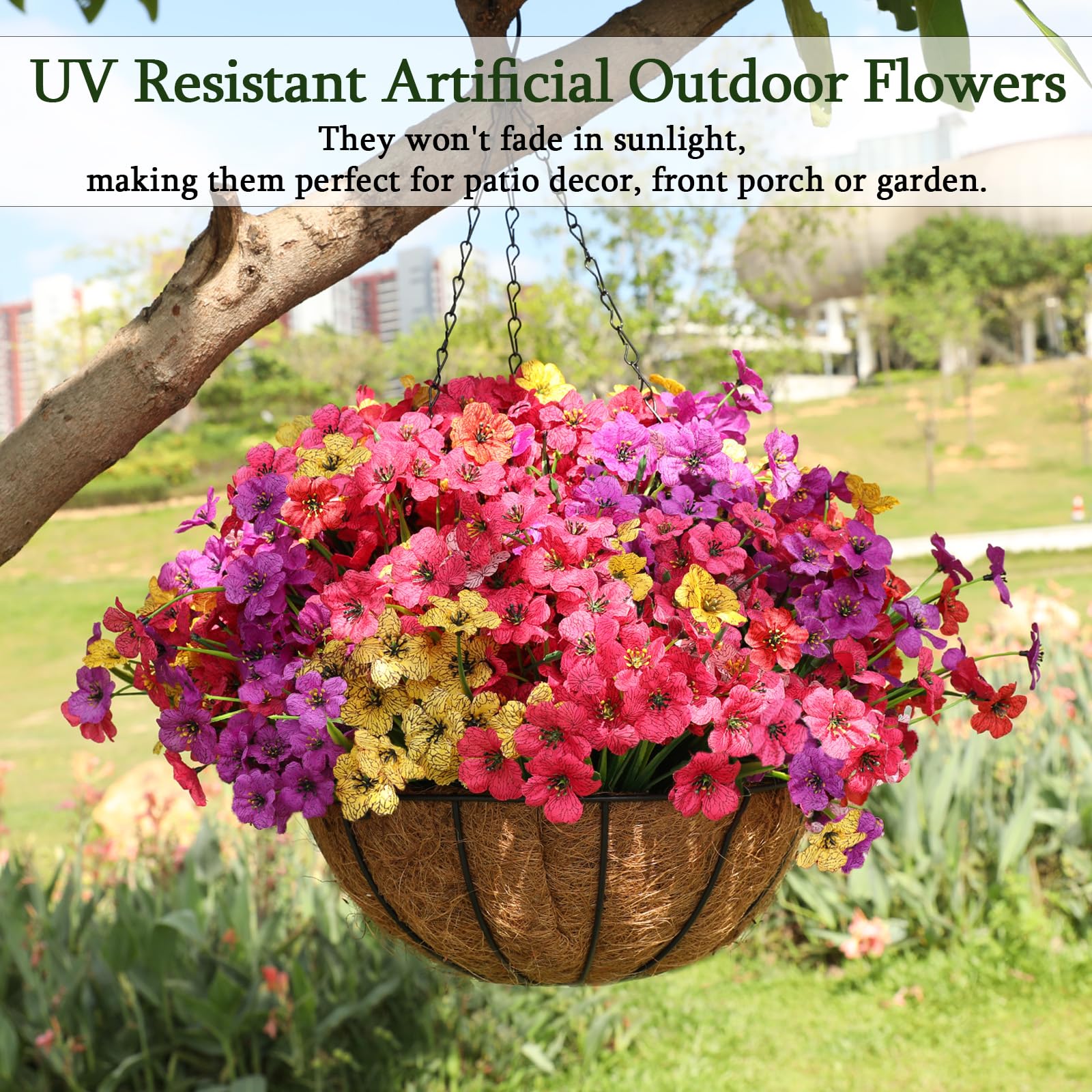 AmberFun adjustable stems enabling easy shaping for planters and hanging baskets