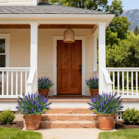 AmberFun UV-resistant lavender and monkey grass retain color in sun
