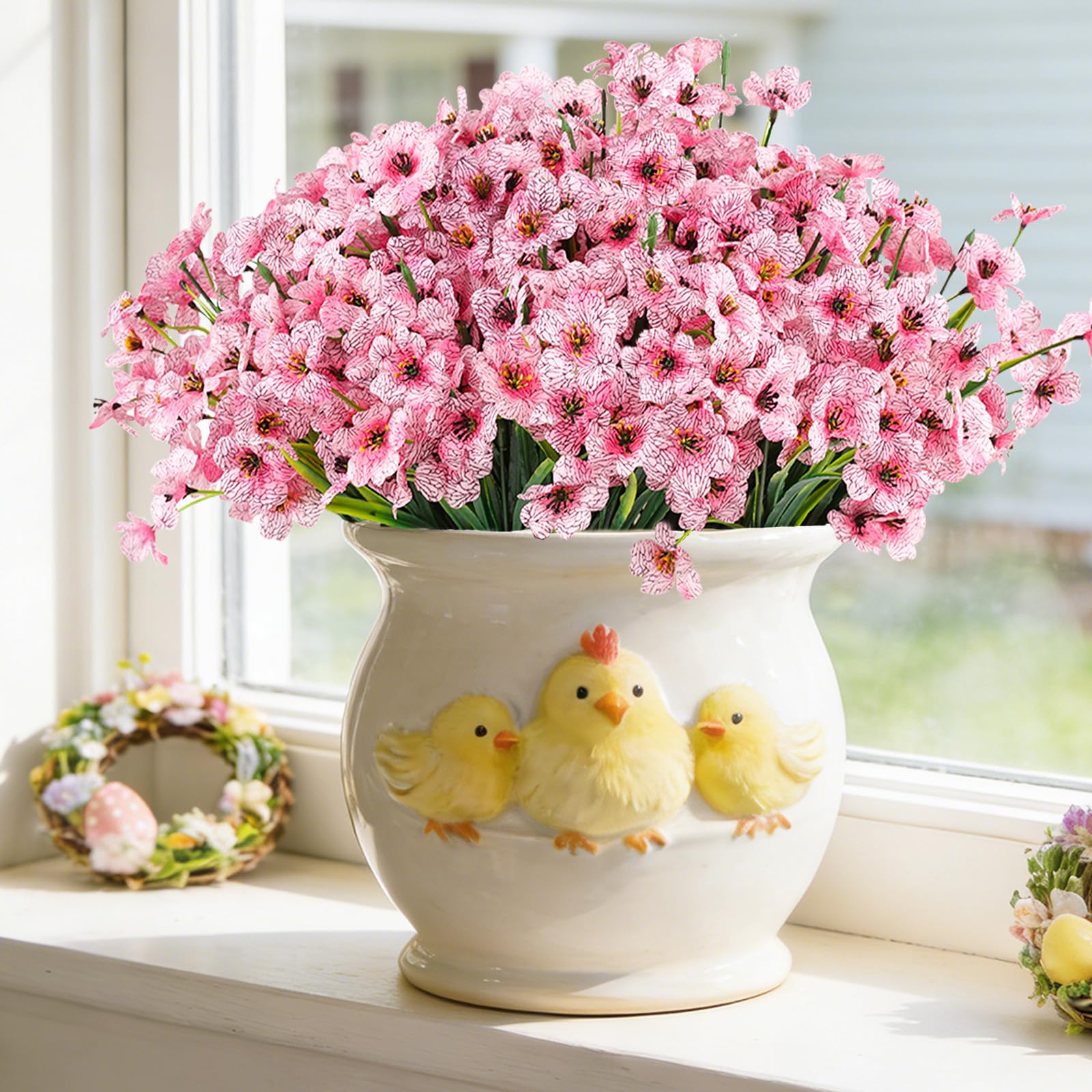 AmberFun zero maintenance artificial flowers save time while preserving beauty.