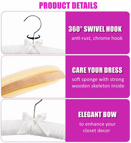 Amber Home Anti-slip padded hanger keeps garments secure without shoulder marks.