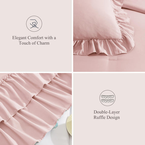 AMBERSPACE bedroom setup featuring this set adds cozy, cottage-inspired charm.