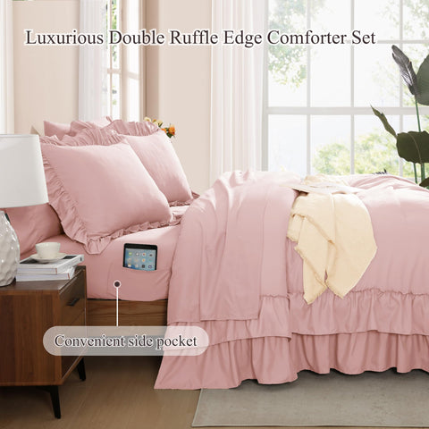 AMBERSPACE flat sheet shows crisp edge and generous weave for all-season comfort.