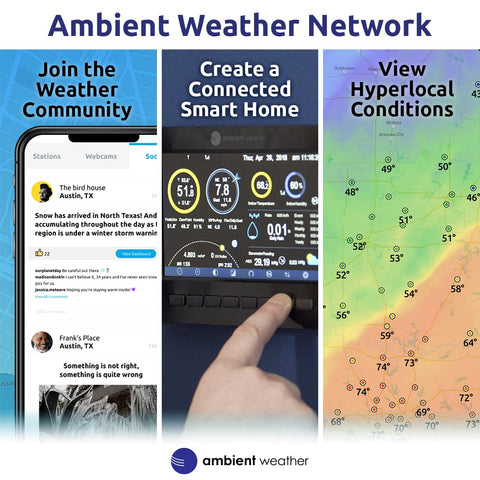 Ambient Weather WH31L battery-powered detector with included batteries for portability.