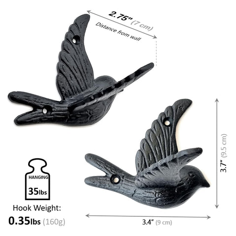 Ambipolar sturdy wall hanger with decorative bird for daily use