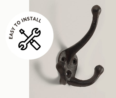 Ambipolar TriLeg triple-prong wall hook mounted for versatile indoor use.