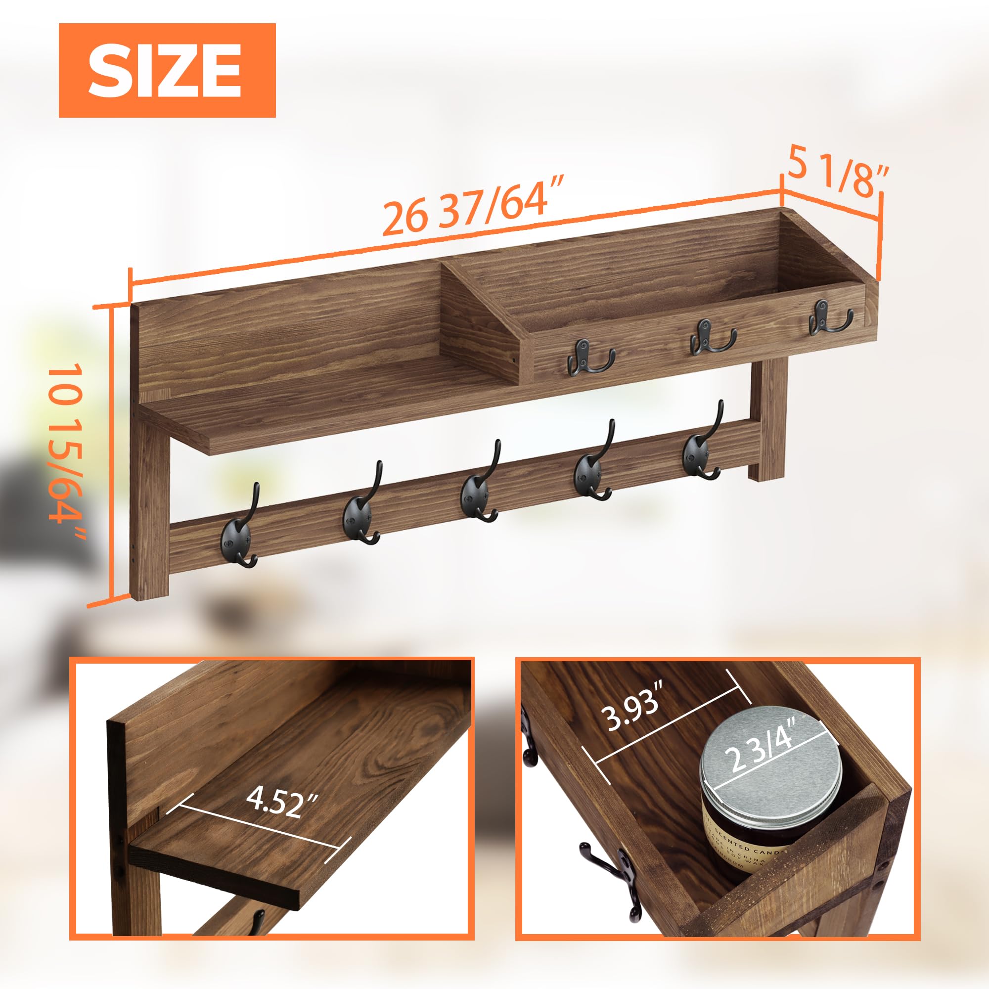 AMBIRD decorative retro-style wood panel adds charm and function to a room.