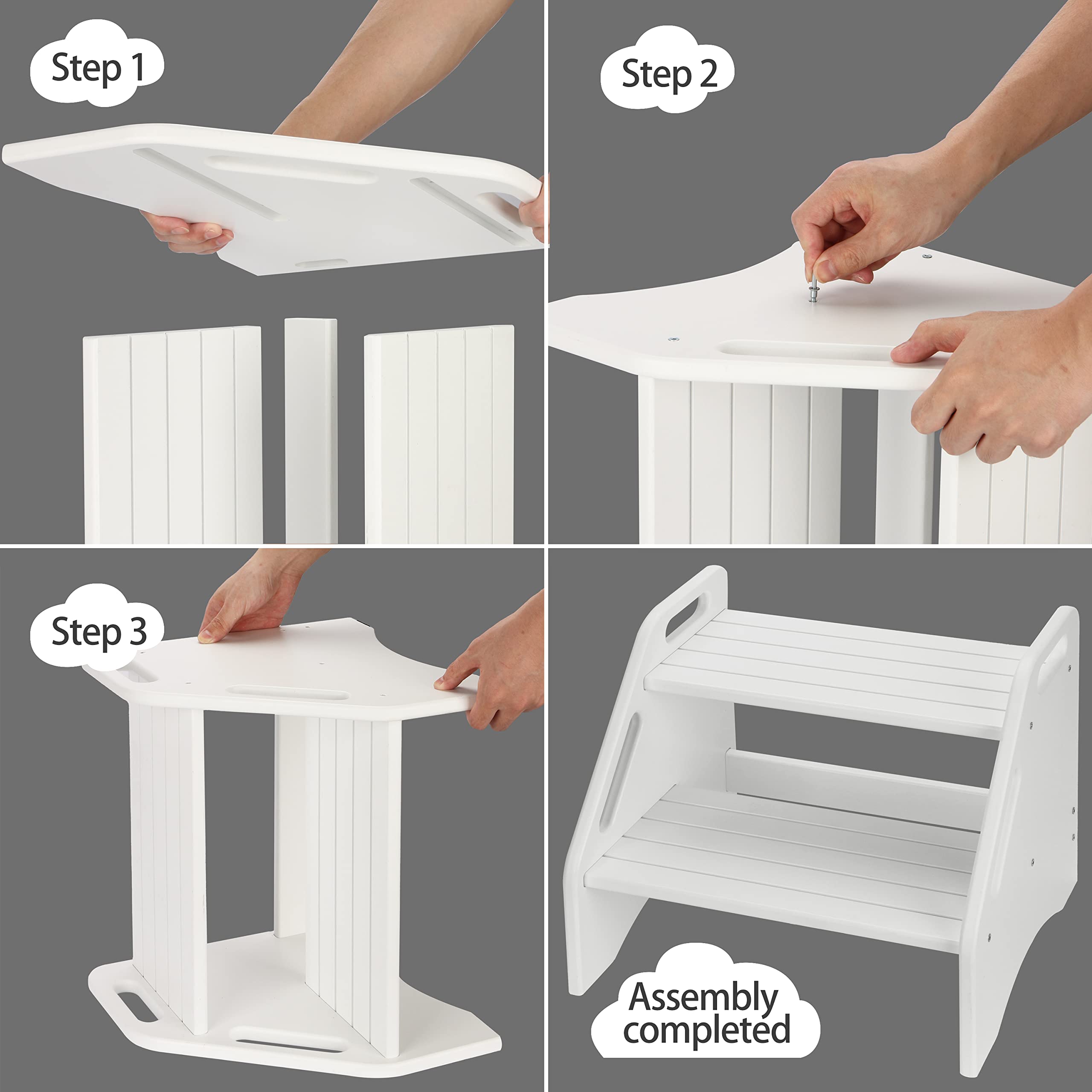 AMBIRD step stool assembly instructions included for quick setup.