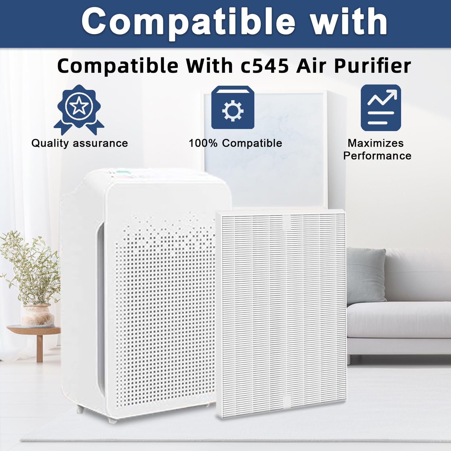 Amboseli C545 four HEPA filters shown for high efficiency filtration