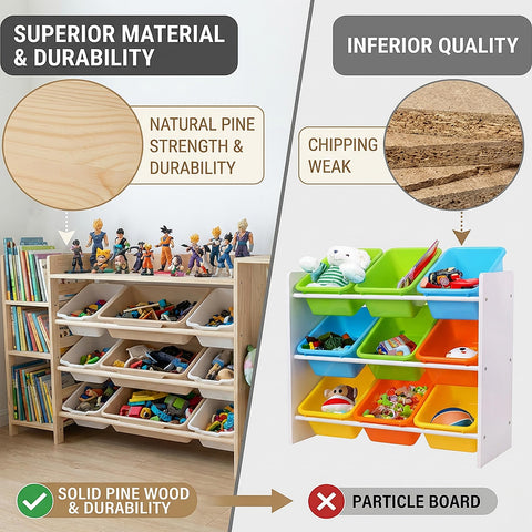 Amdermi flat display top provides space for books and small decor items.