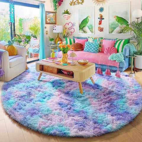 Amdrebio round rug in nursery adding warmth and safe play space