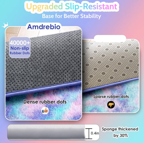 Amdrebio vivid color rug enhances kids' room decor and mood