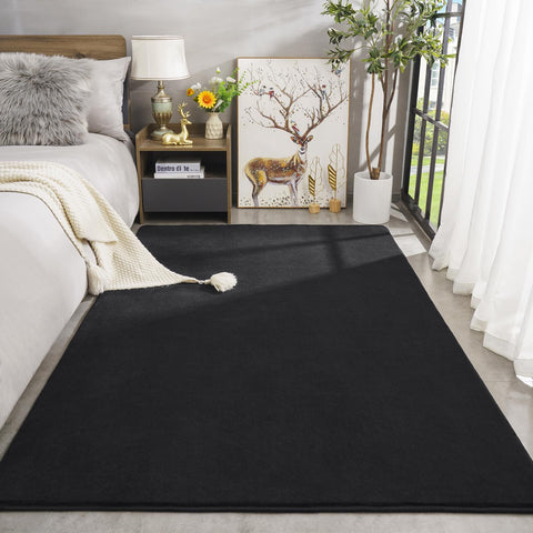Amearea memory-foam-core bedroom rug provides cushioned support underfoot.