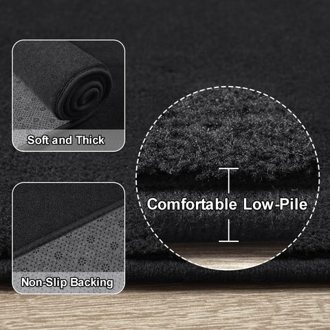 Amearea non-slip bottom living room rug stays put in busy spaces.