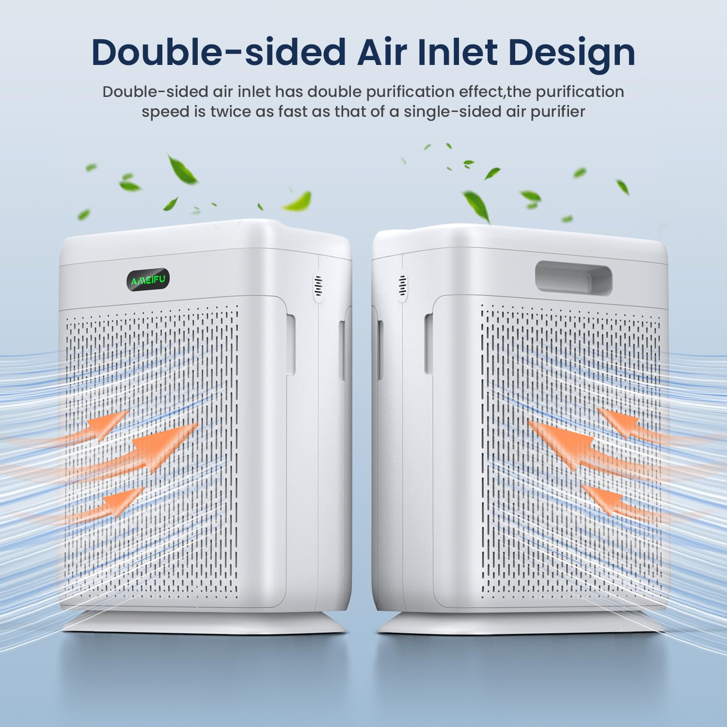 AMEIFU dual intake design boosts purification in spacious areas