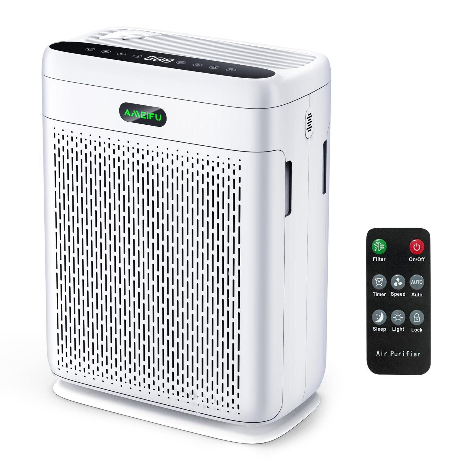 AMEIFU air purifier with remote control for large room, convenient operation