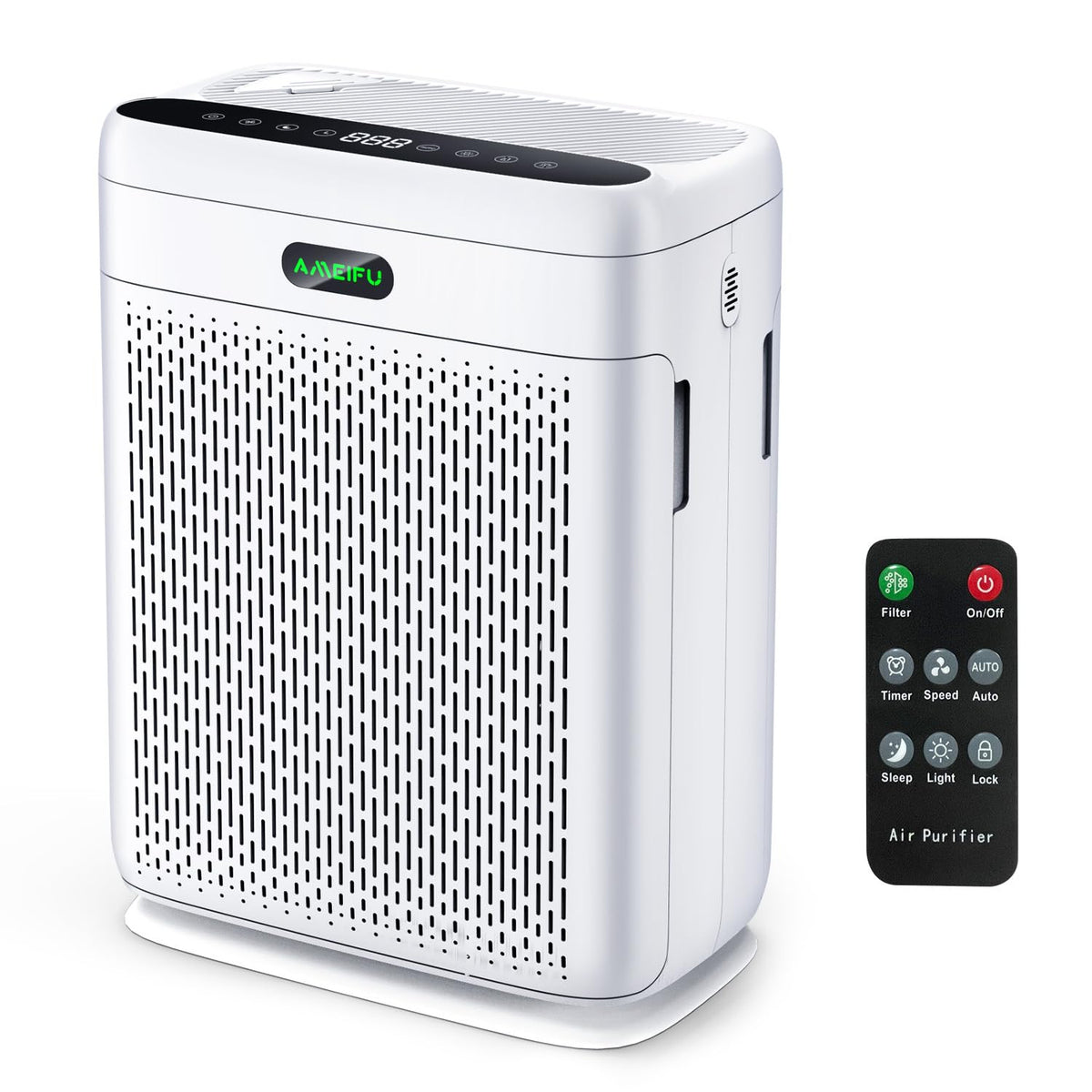 AMEIFU air purifier with remote control for large room, convenient operation