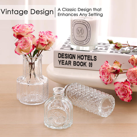 AmeLeis clear bud vases perfect for home or office decor.