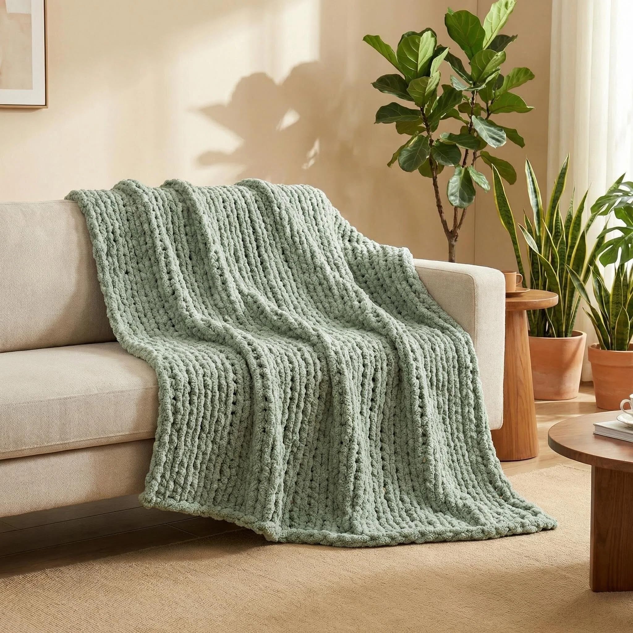 Amélie Home chenille softness closeup showcases plush comfort for lounging.