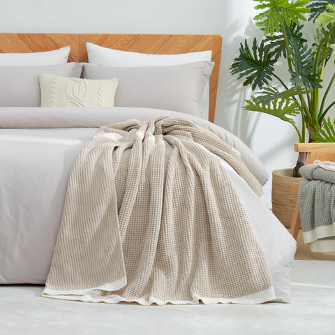 Amélie Home chenille throw machine washable care for busy homes.