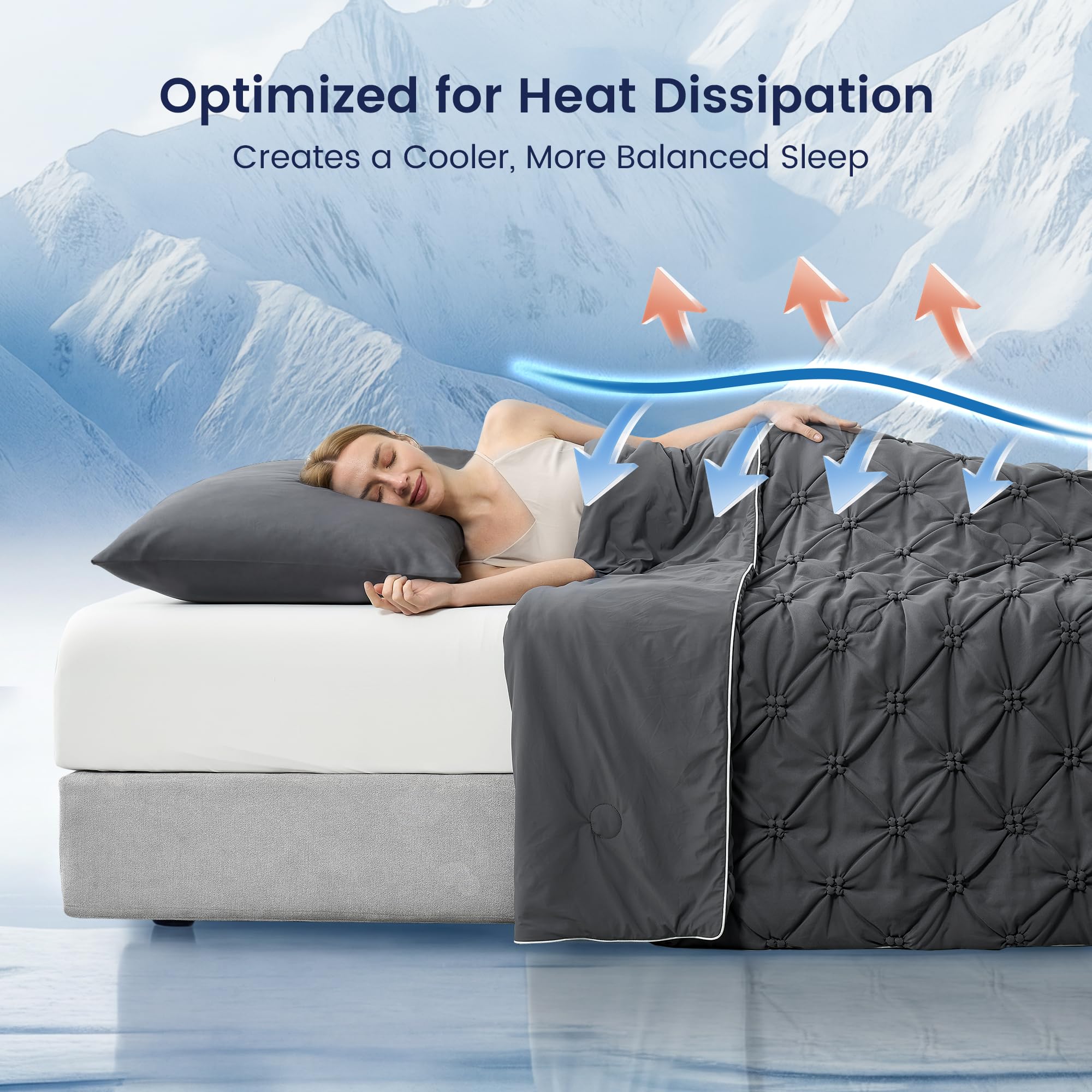 Amélie Home lightweight breathable fabric creates a comfortable summer sleep environment.
