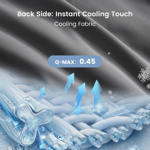Amélie Home Q-Max 0.45 fabric quickly absorbs heat for a refreshed sleep.