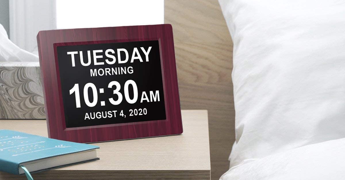American Lifetime Day Clock battery backup keeps time during outages.