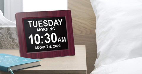 American Lifetime Day Clock battery backup keeps time during outages.