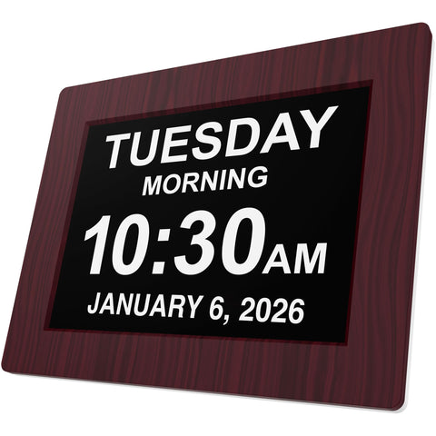 American Lifetime Day Clock in premium mahogany case with durable build.