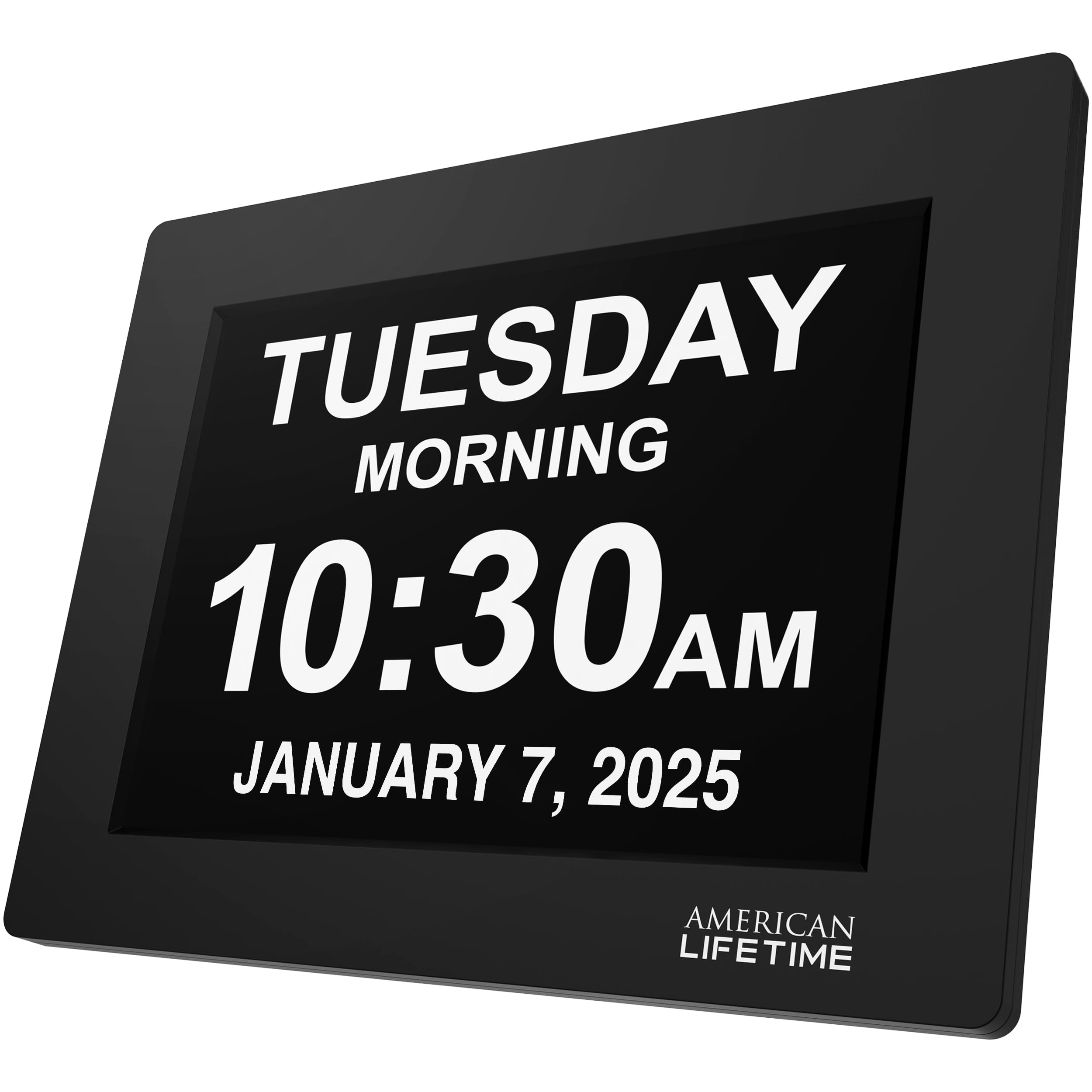 American Lifetime dementia clock ships in discreet packaging suitable as a gift.