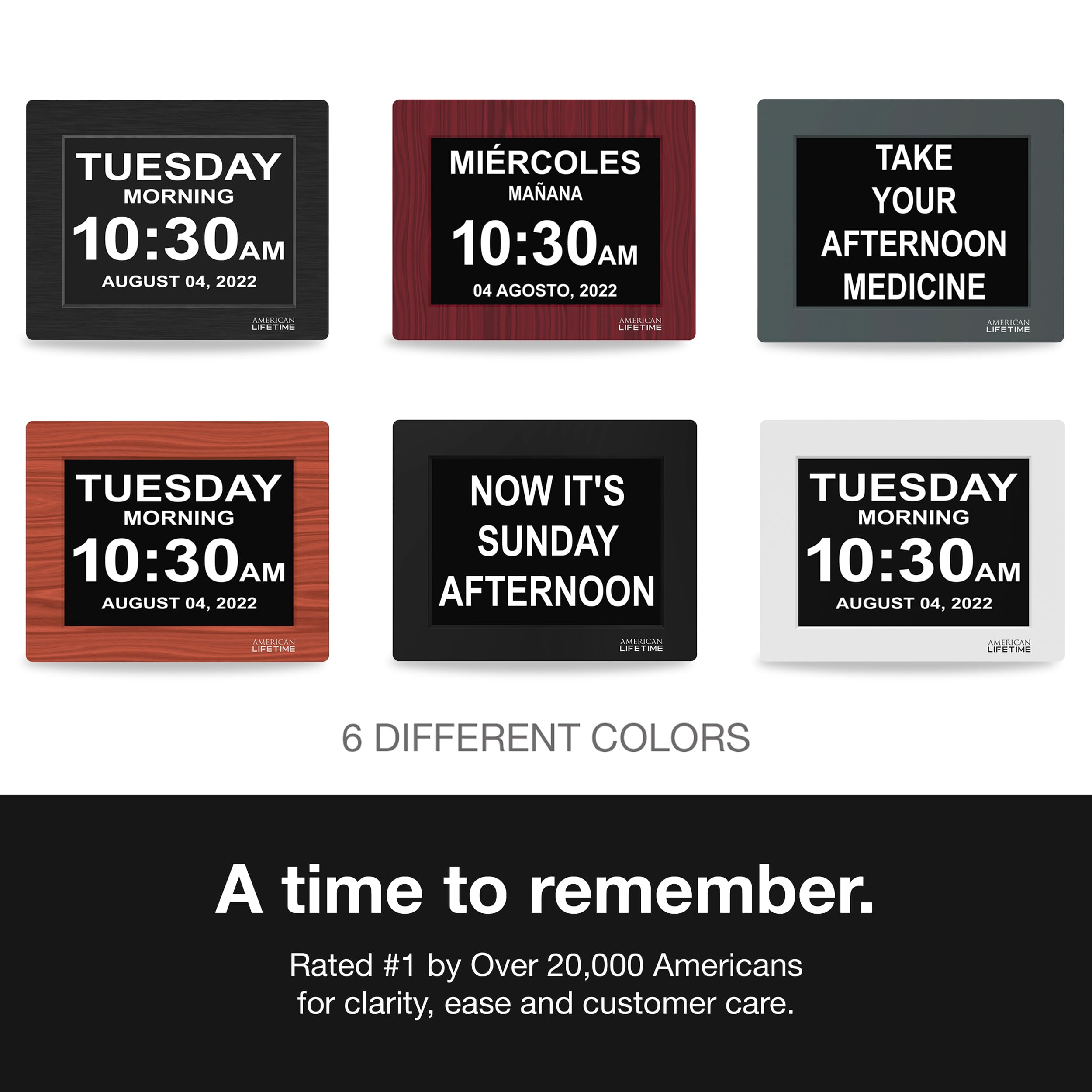 American Lifetime dementia clock gift-ready packaging for a thoughtful eldercare gift.