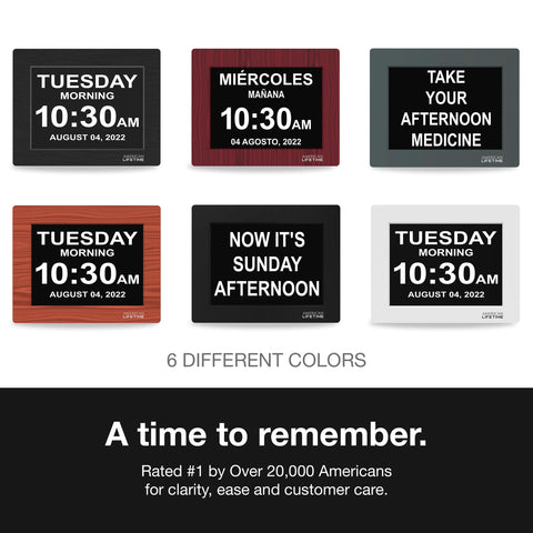 American Lifetime dementia clock gift-ready packaging for a thoughtful eldercare gift.