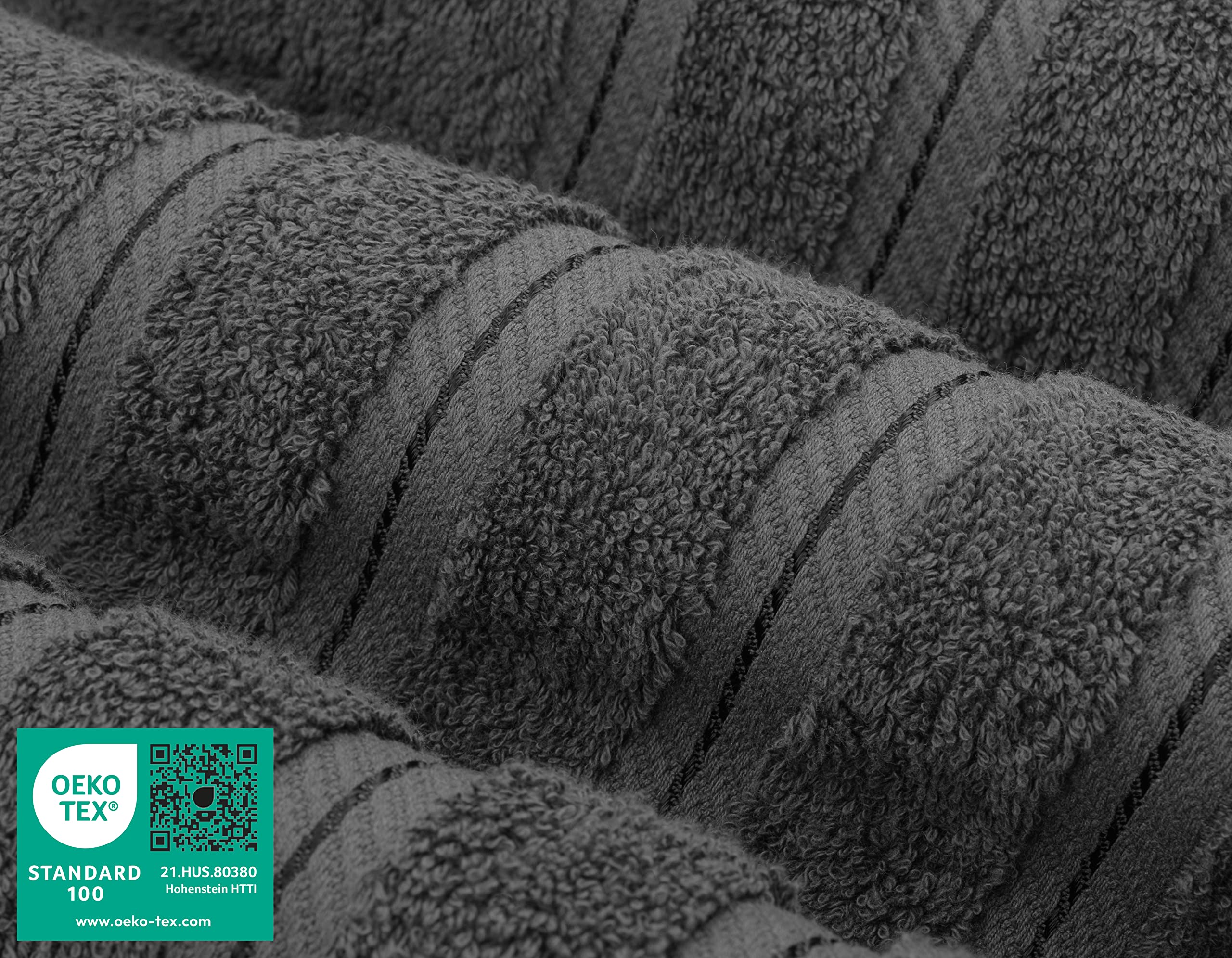 American Soft Linen 27x54 bath towels for full-body drying.