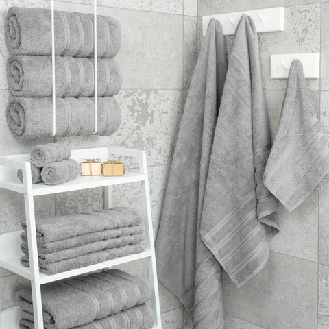 American Soft Linen large 27x54 inch towel draped for spa-like look