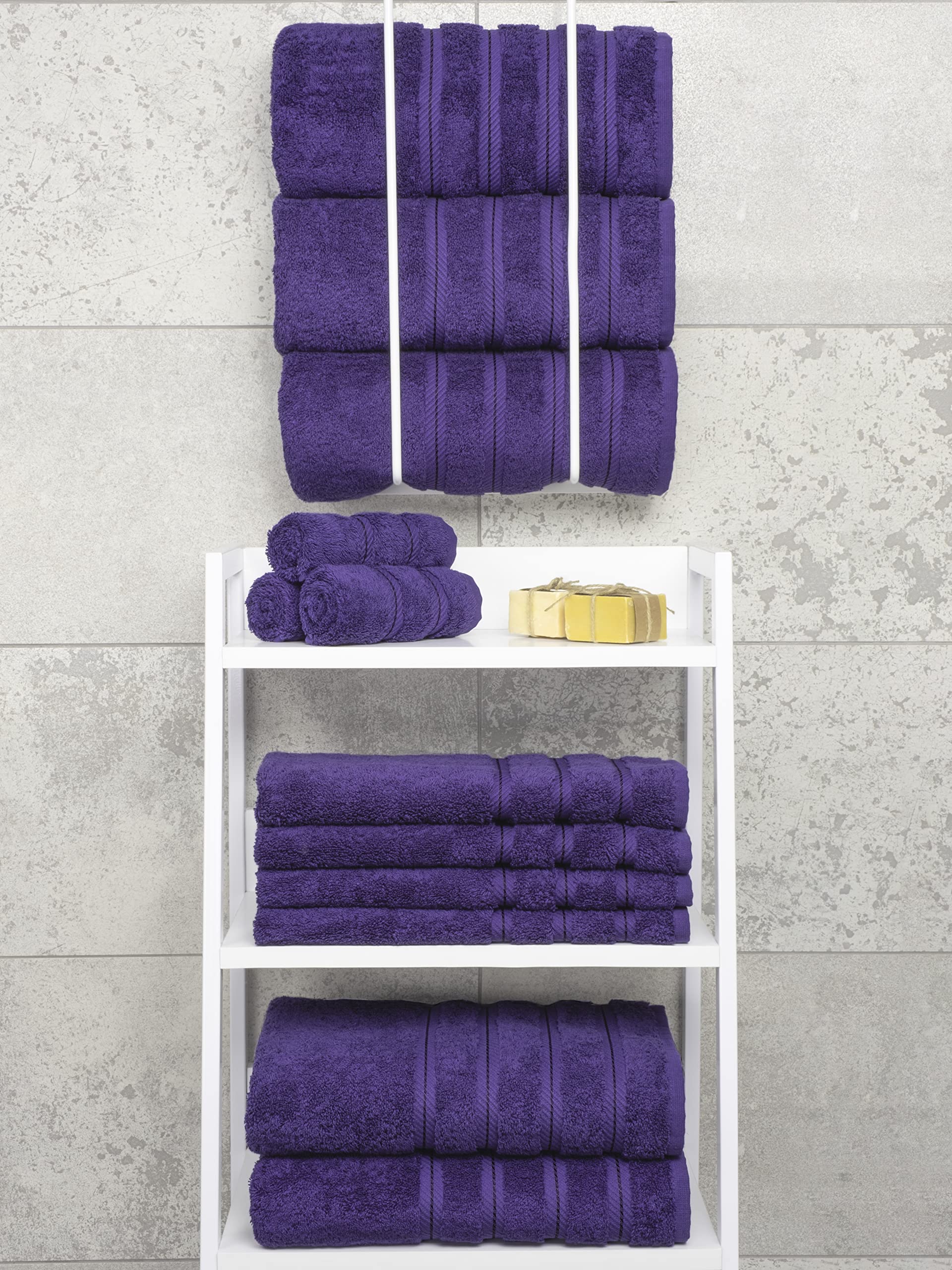 American Soft Linen towels demonstrated for soft feel and absorbency.