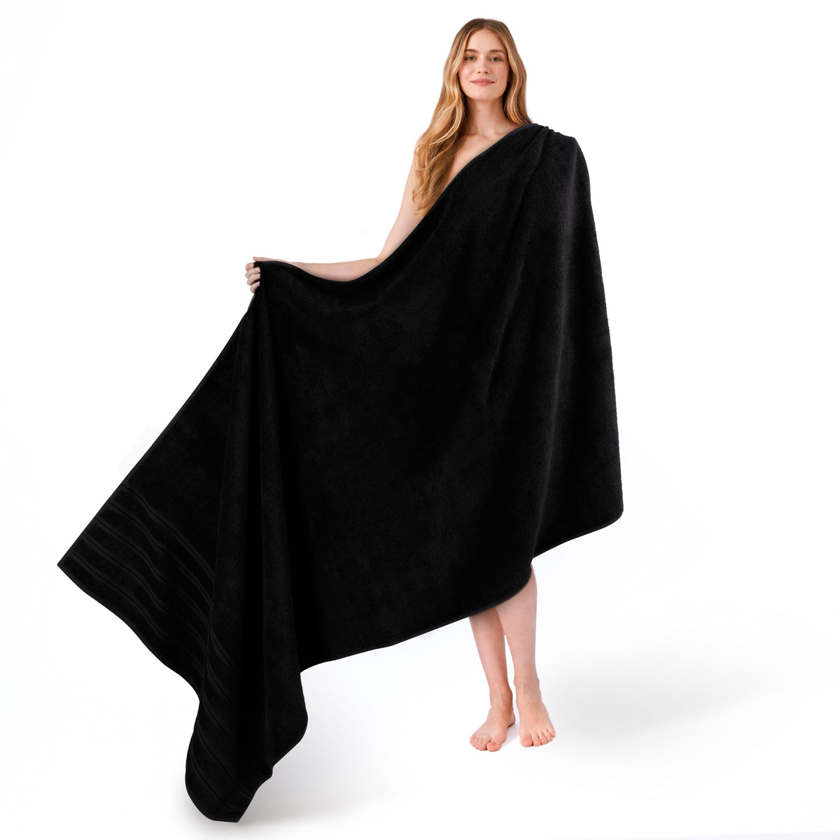 American Soft Linen 35x70 towel oversized for full coverage after shower