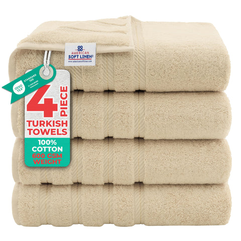 American Soft Linen luxury 4-piece towel set for daily indulgence and spa-like comfort.