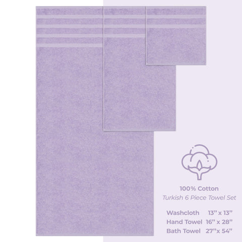 American Soft Linen Luxury 6-piece towel set 600 GSM thick texture