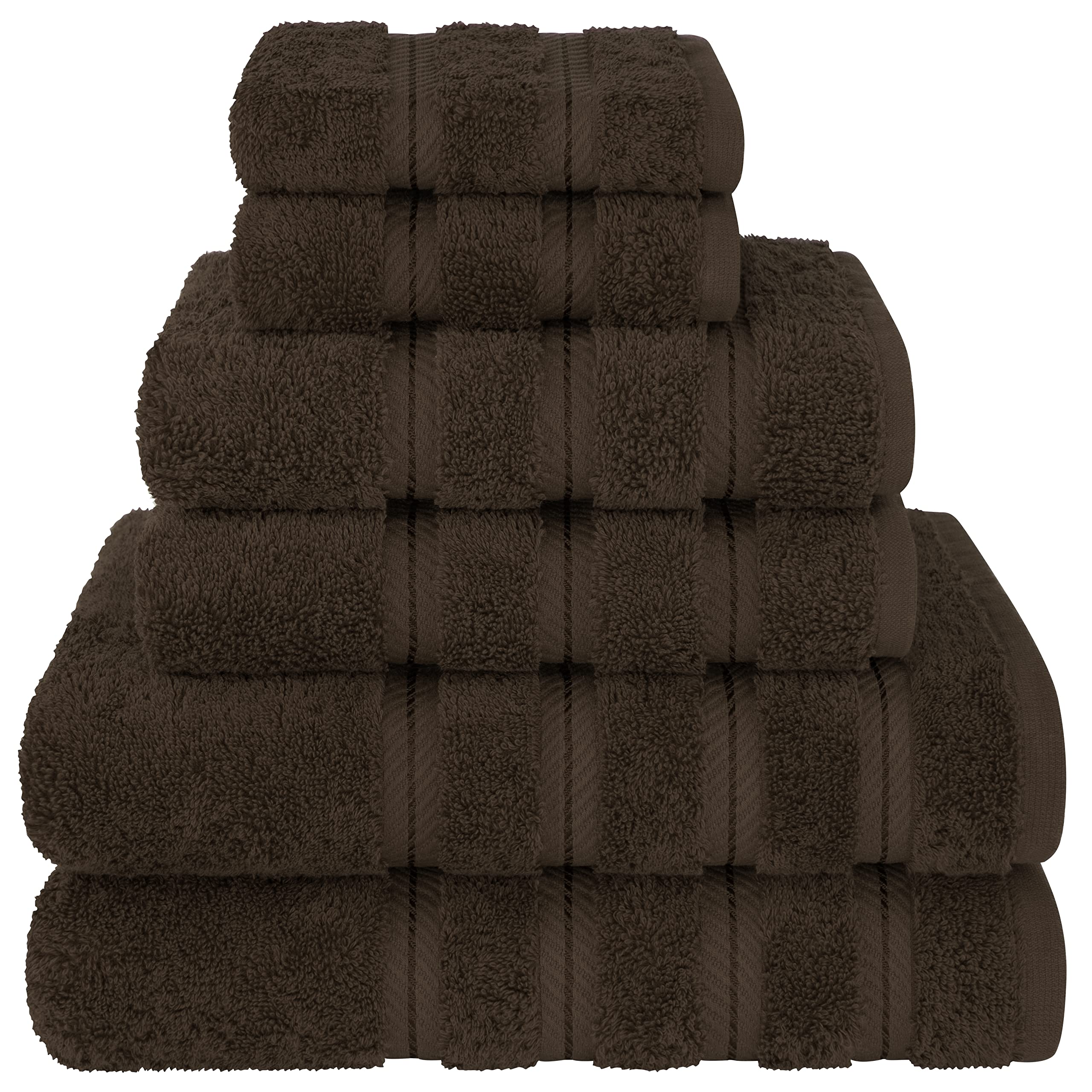 American Soft Linen Luxury 6-Piece Towel Set bath towels 27x54 for plush drying