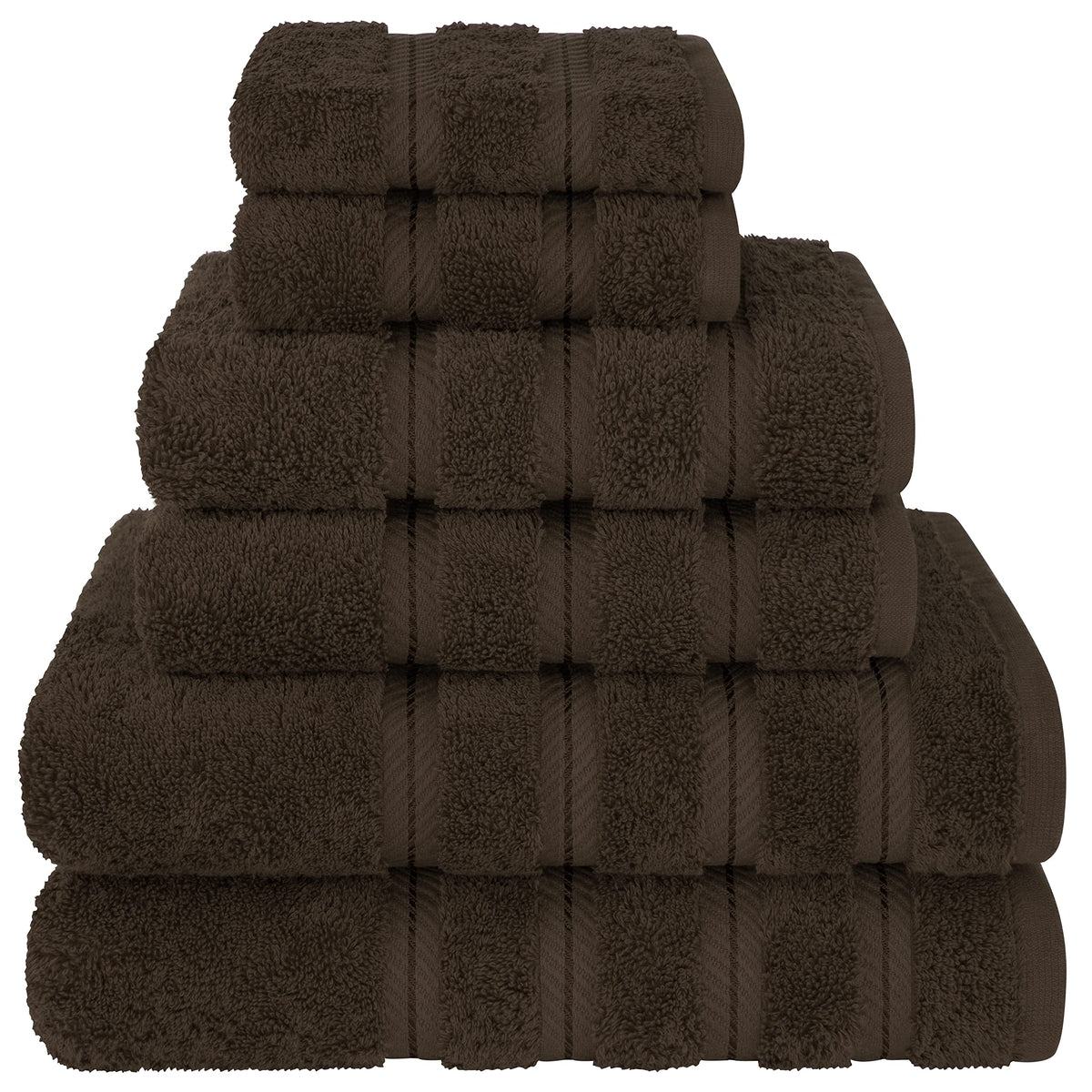 American Soft Linen Luxury 6-Piece Towel Set bath towels 27x54 for plush drying
