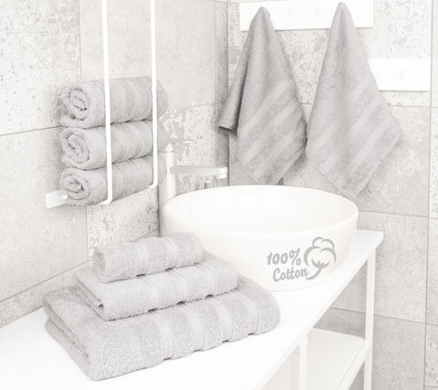 American Soft Linen bath towels close-up texture shows thick 600 GSM weave.