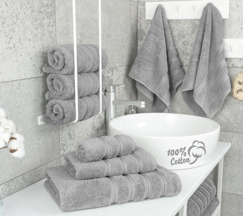 American Soft Linen hand towels 16x28 inches, plush and absorbent.