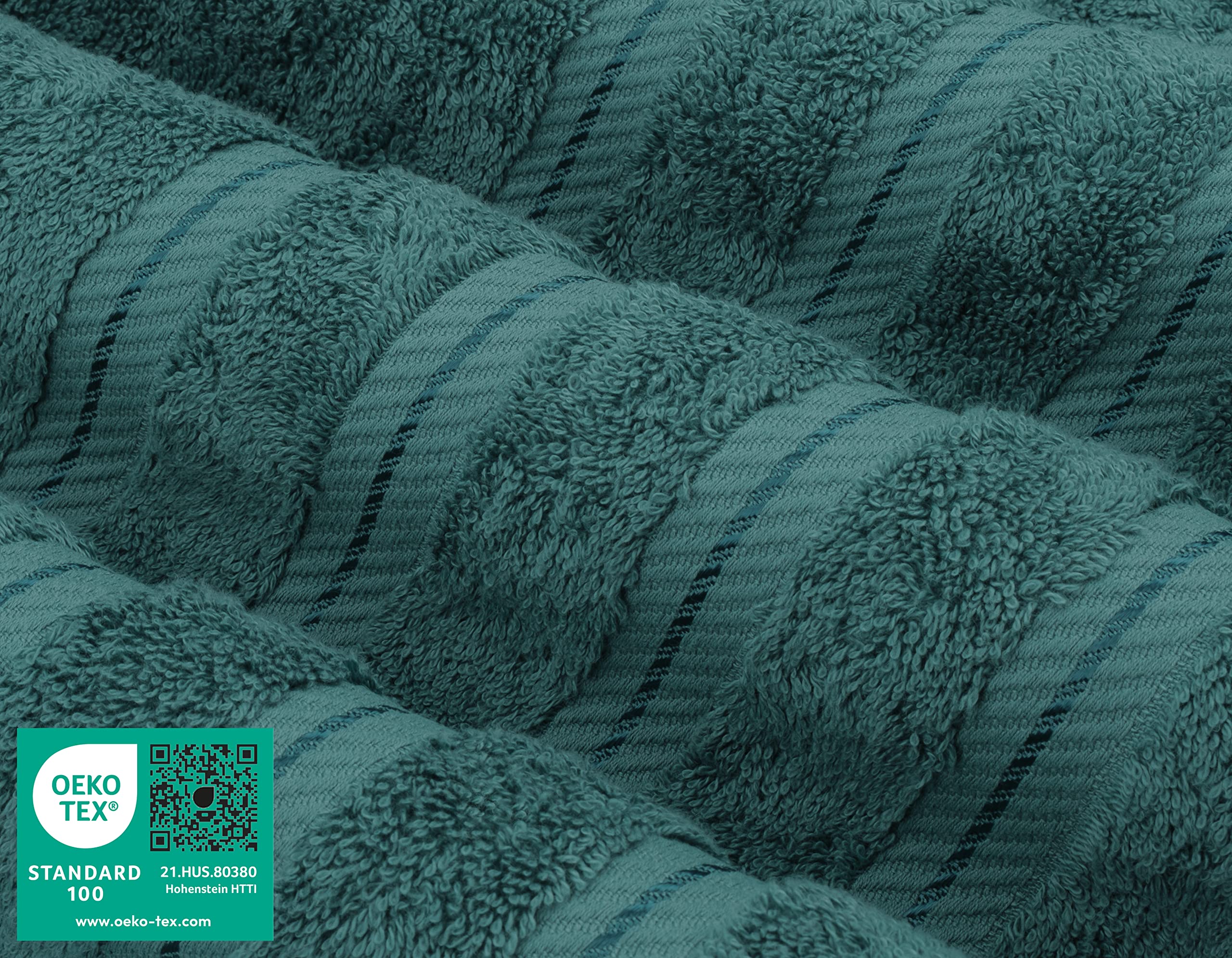 American Soft Linen teal washcloths for gentle facial cleansing