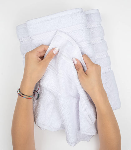 American Soft Linen washcloth close-up emphasizes dense weave.