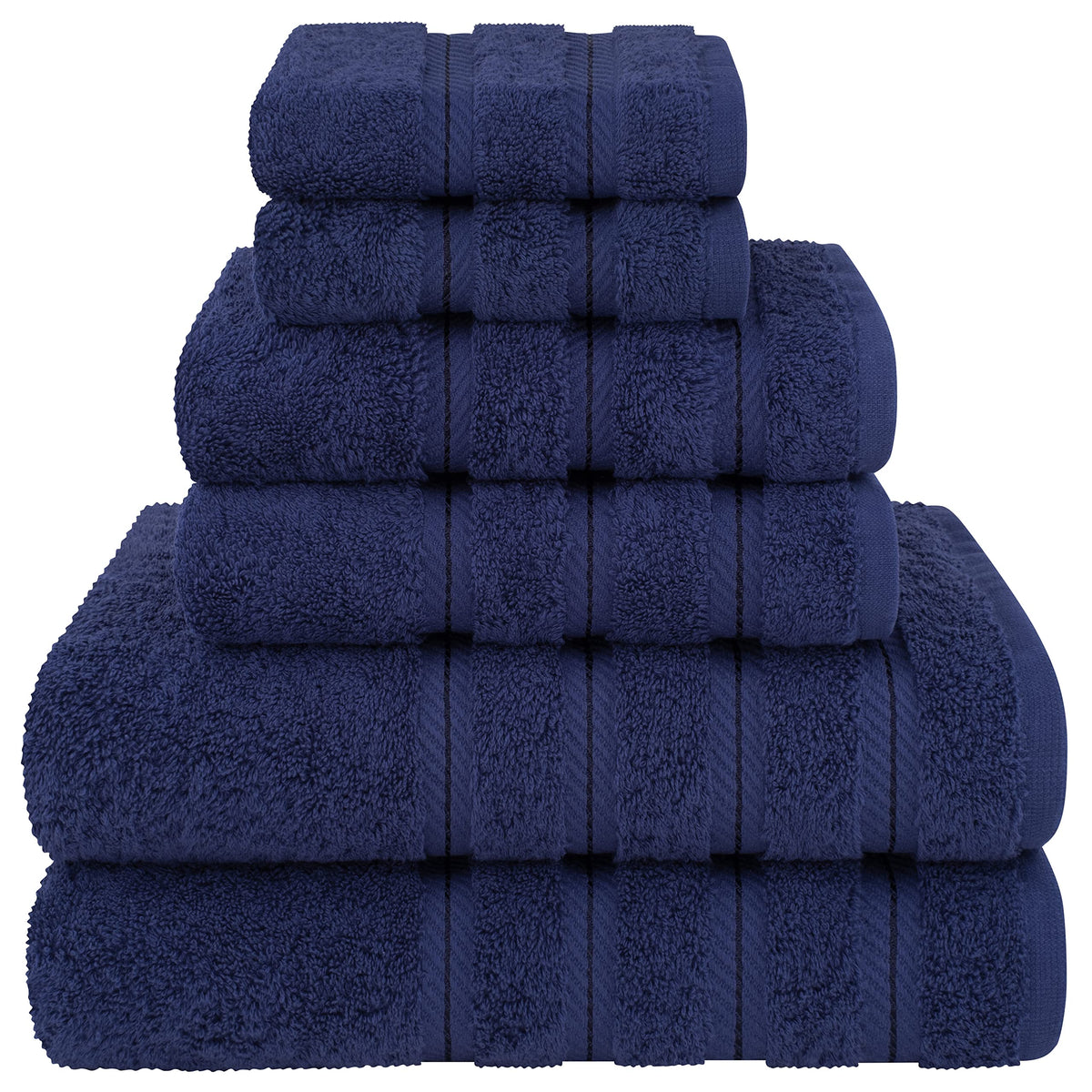 American Soft Linen luxury 6-piece towel set shows premium softness after shower.